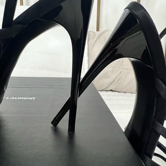 YSL SAINT LAURENT RHINESTONE HEELS JERRY IN BLACK Worn once - Picture 5 of 9